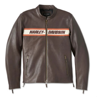 เสื้อหนังสีน้ำตาลผู้ชายลิขสิทธิ์แท้จาก Harley Davidson 98001-23VM