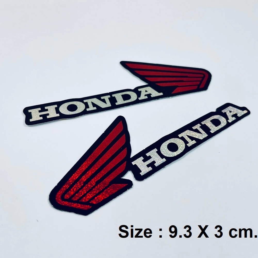 สติ๊กเกอร์ปีกฮอนด้า สีแดง สำหรับ Honda Wave Pcx Click Msx Forza thumbnail 6