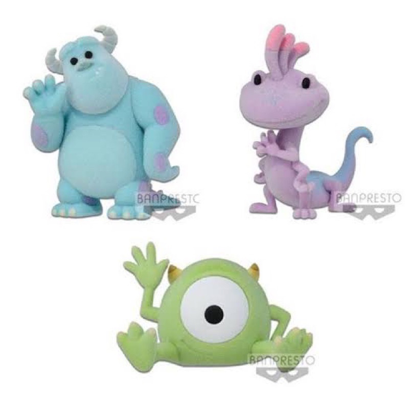 งานแท้ มือ 1 ขายยกเซ็ต Banpresto Pixar character Cutte Fluffy Puffy Monsters Inc figure