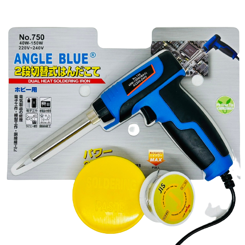 หัวแร้ง 40W-150W 220v-240v angleblue 750 พร้อมน้ำยาบัคกรี เลือกในระบบ ด้ามปืน หัวแร้งบัคกรี Soldering Iron ปืนหัวแร้ง