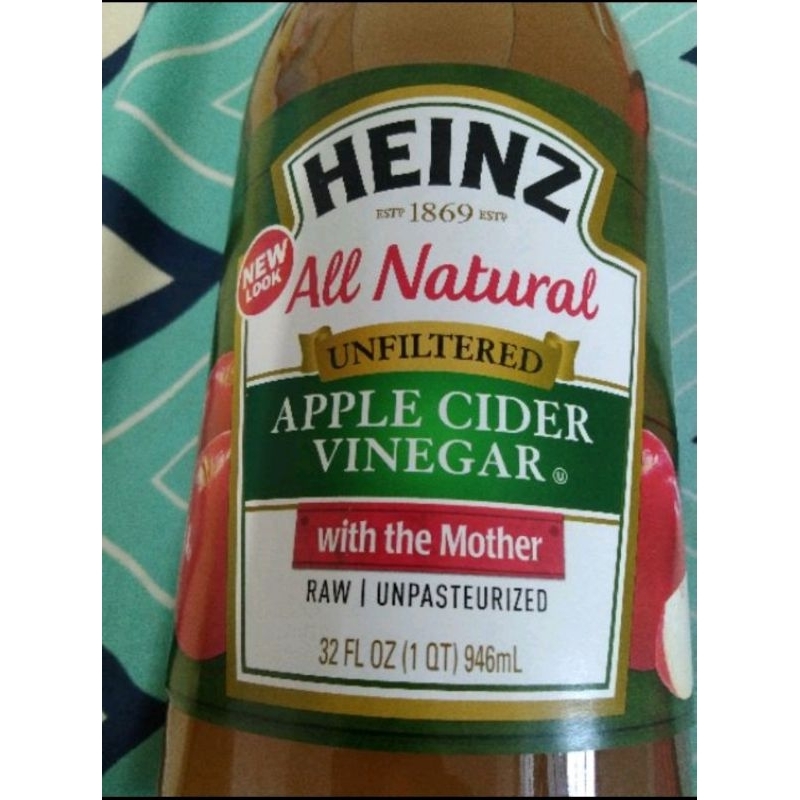 น้ำส้มสายชู​แอปเปิ้ล ขนาด 946 มล. , HEINZ Apple​ cider vinegar ACV with mother 946 ml.( Unfiltered ),Expire 09/2024 keto