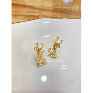 ต่างหู YS สีทอง light gold (ก้านเงินแท้)