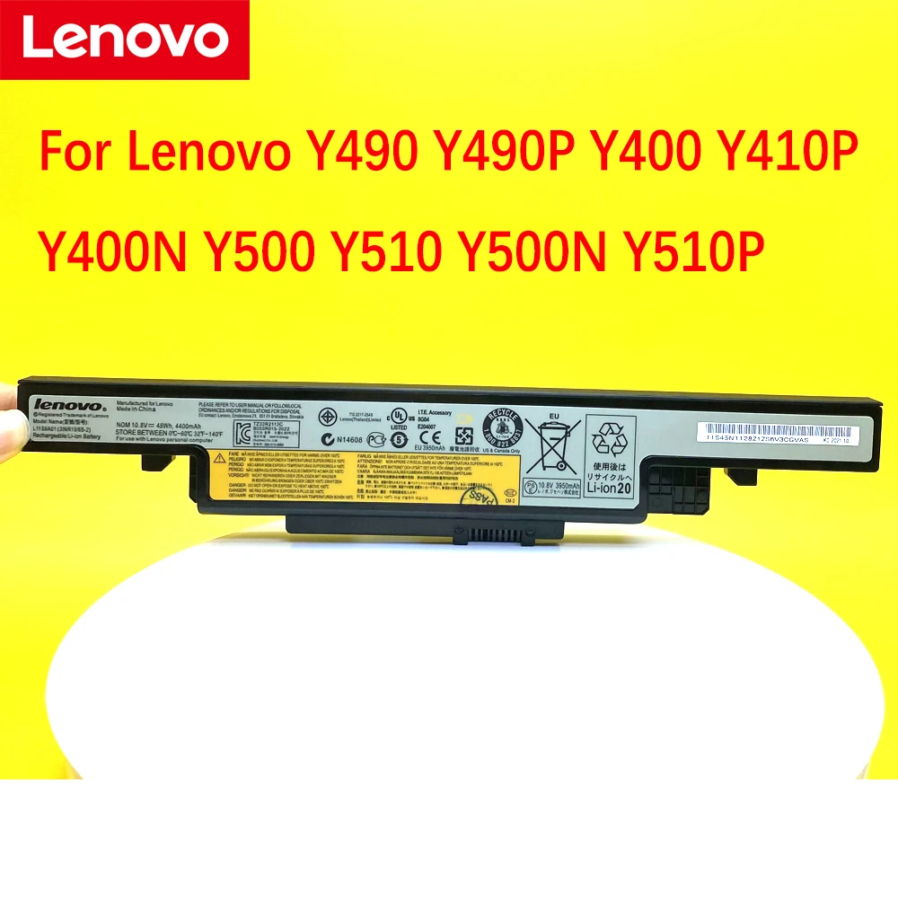 รอ10วัน Battery Lenovo ของแท้ Y400 Y400N Y400P Y410 Y410P Y490 Y490A Y490N Y490P Y500 Y500N Y500P Y510 L11S6R01