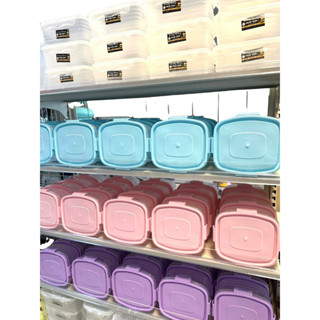 พร้อมส่ง กล่องถนอมอาหาร กล่องอาหาร กล่องฝาล็อค กล่องอเนกประสงค์ สีสันสวยงาม สีพาสเทล