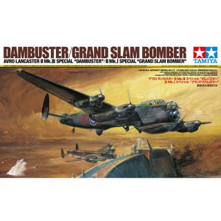 🏆 TAMIYA 61111 ชุดประกอบจำลองมาตราส่วน 1:48 AVRO LANCASTER B Mk.III/I SPECIAL DAMBUSTER/GRAND SLAM BOMBER สร้าง&amp;ทำสีเอง