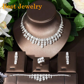 Best Jewelry เซ็ตสร้อยคอต่างหูเพชรczแท้ เครื่องประดับเพชร รับตัวแทนDrop ship