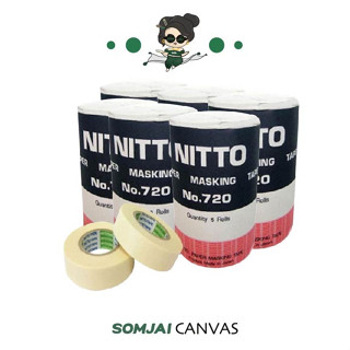 [ยกกล่อง] NITTO กระดาษกาวนิตโต้ NITTO TAPE NO.720 (6แพ็ค/30ม้วน)