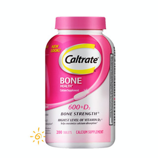 200 Tablet Caltrate Bone Strength Health Calcium 600+ Vitamin D3 ความแข็งแรงของกระดูก แคลเซียมเพื่อสุขภาพ 600 + วิตามิน