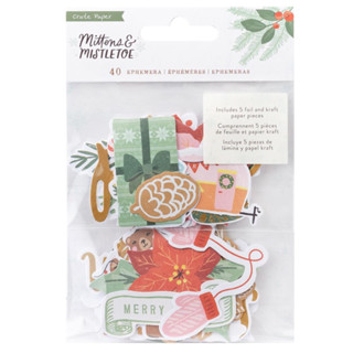 Mittens &amp; Mistletoe Ephemera Die-Cuts 40/Pkg