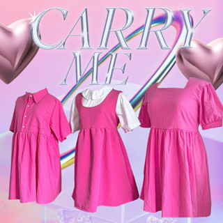 carryme-พร้อมส่ง! 🎧รวมเดรสชมพูบาร์บี้💗เดรสy2k/เดรสสีชมพู/เดรสอก40🛋️