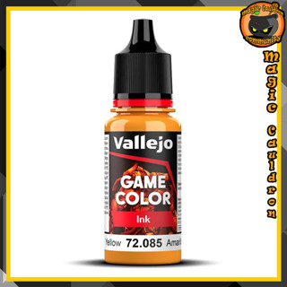 Yellow Ink 18ml. New Vallejo Game Color Ink สีอะคริลิคสูตรน้ำ