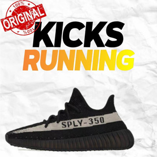 adidas originals Yeezy Boost 350 V2 “Core Black” Running shoes style ของแท้ 100 %