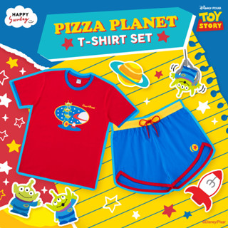 PIZZA PLANET T-SHIRT SET เซ็ตเสื้อยืดและกางเกงขาสั้นลาย TOY STORY