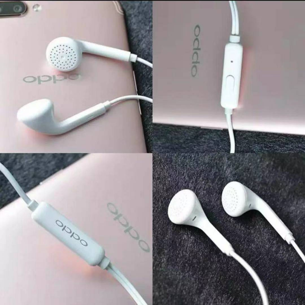 หูฟัง OPPO ซื้อ1แถม1 small talk oppo earphone หูฟังไมโครโฟน3.5mmใช้ได้กับR9 R15 R11 R7 A33 A37 A41 A53 รองรับโทรศัพท์ทุก