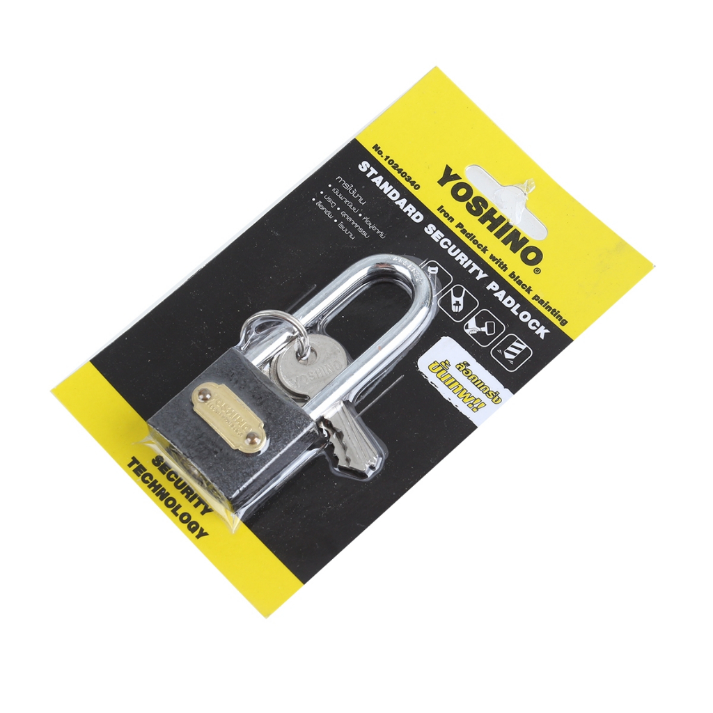 YOSHINO กุญแจสปริง คอยาว 32 มม. รุ่น YN L32 สีดำ |EA| - รูปที่ 2