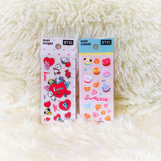 SEOULR | BT21 DIARY STICKER สติกเกอร์แบบลอกออกได้ (สินค้าลิขสิทธิ์แท้)