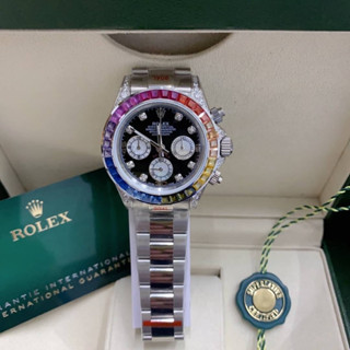 นาฬิกาข้อมือ ROLEX  งาน ออริ Size 40mm ระบบ ถ่าน ปุ่มข้างข้าง ใช้จับเวลา