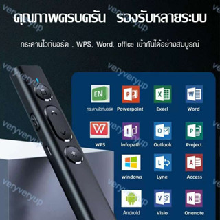 เลเซอร์พอยเตอร์ USB Laser Pointer Presenter รีโมทนำเสนองาน PPT ปากกาเลเซอร์ รีโมทพรีเซนไร้สาย