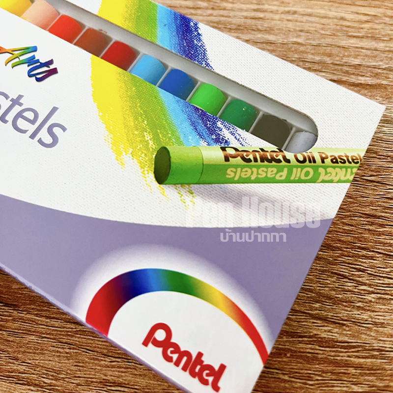 สีชอล์ค เพนเทล Oil Pastels Pentel 12/25/36/50สี สีชอล์ก สีชอก ปลอดภัยสำหรับเด็ก สีชอล์คน้ำมัน PHN Washable Crayons ราคา ถูกที่สุด ดีลบีเคเค แกลเลอรีภาพที่ 4