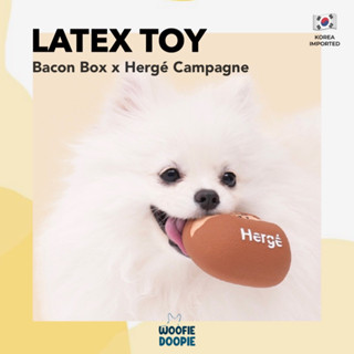 NON-TOXIC LATEX TOY with BEEP SOUND ของเล่นสุนัข จากเกาหลี 🇰🇷  Bacon box X Hergé