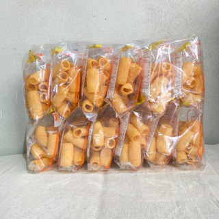 ⚡️ส่งด่วน⚡️ เอสบี ไดโน ขนมไดโนเสาร์ พาร์ค 5บาท ขนมทอดกรอบรสซีฟู้ด & รสออริจินอล ข้าวเกรียบหลอด 10กรัม แพ็ค 12ซอง