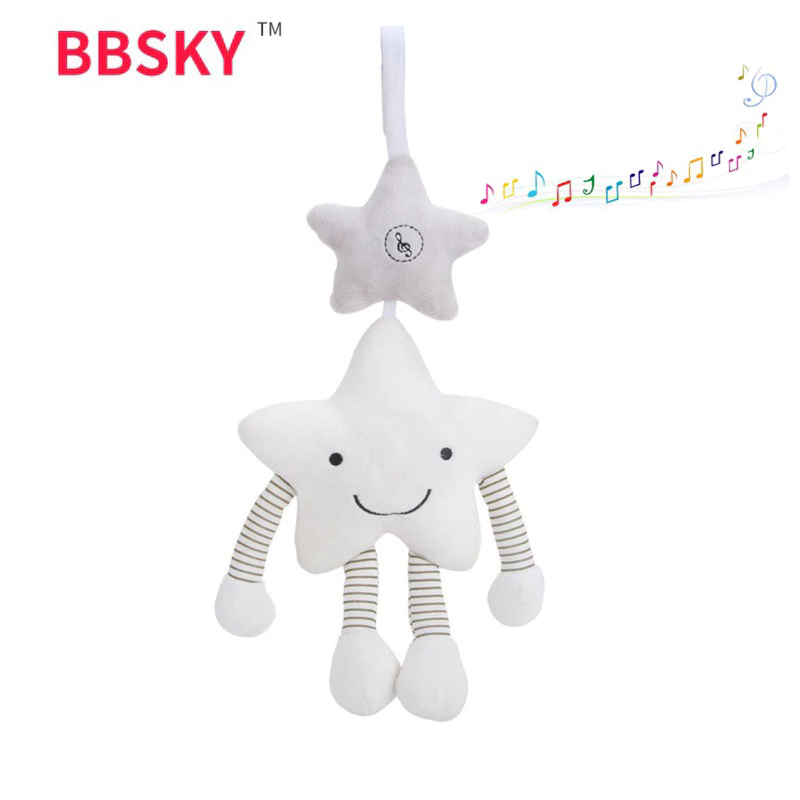 โมบายกล่อมนอน ลายดาวใหญ่ โมบายแขวน BBSKY มีเสียงดนตรี มีเสียงกรุ๊งกริ๊ง ช่วยเสริมพัฒนาการ