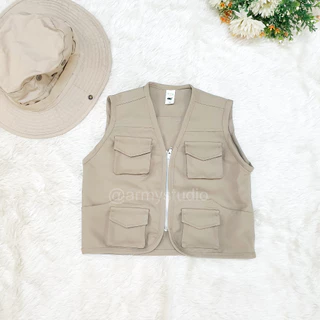 "พร้อมลุย พร้อมส่ง" เสื้อกั๊กเด็กนักสำรวจ ใส่ท่องเที่ยวซาฟารี เดินป่า แค้มป์ปิ้ง มีไซร์