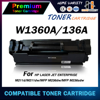 HOME หมึกเทียบเท่า w1360a พร้อมชิป HP 136A Black (W1360A) 1360a  For printer รุ่น MFP M236sdw/M236sdn/M236d/M211d/M211dw