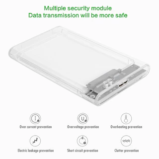 Actual HDD Case SSD Enclosure 2.5inch ฮาร์ดไดรฟ์ USB 3.0 แบบใส รองรับโปรโตคอล UASP สําหรับ 7-9.5 มม. ขนาด 2.5 นิ้ว