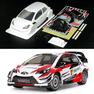 💥New💥 TAMIYA 92400 บอดี้ GAZOO RACING WRT YARIS WRC ยังไม่ได้ตัดเจาะแต่ทำสีขาวสลับดำมาแล้วจากโรงงาน