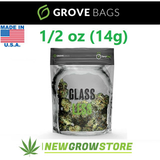 Grove Bags ถุงบ่มของแท้ 1/2 oz half ounce glassless ถุงบ่ม ถุงบ่มสมุนไพร ขนาด 1 ounce oz 1/2 1/4 Grove Bag