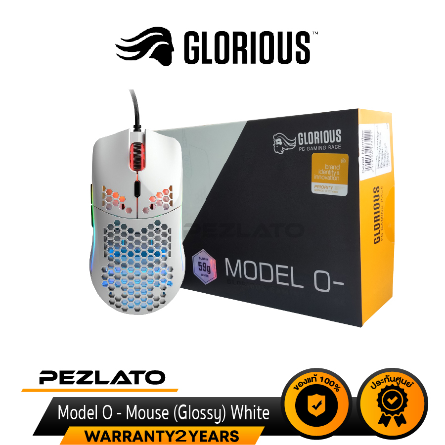 Glorious Model O- Minus  Mouse (Glossy White) ขาวเงา