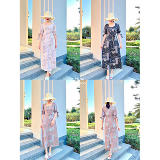 H709-7 เดรสยาว ผ้าโซญ่า Hi-so fashion