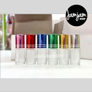 (12ขวด) ขวดลูกกลิ้ง ฝาคละสี 2 ml.