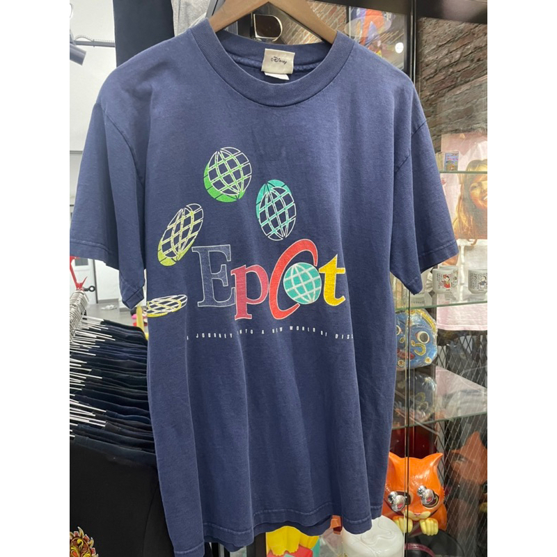 เสื้อยืดวินเทจมือสองลิขสิทธิ์แท้ Walt Disney World Epcot Discovery