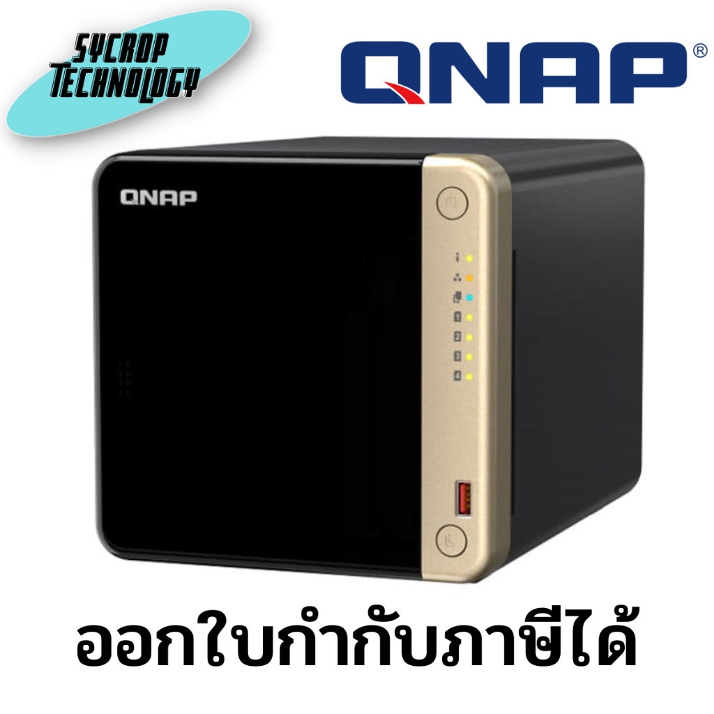 อุปกรณ์จัดเก็บข้อมูลเครือข่าย QNAP TS-464-4G 4-Bay NAS with 2.5GbE / M.2 Slots ประกันศูนย์ เช็คสินค้
