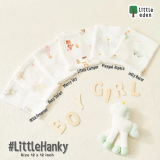 Little Eden - ผ้าอ้อมเช็ดหน้าใยไผ่ 100% (พิมพ์ลาย) 11X11 นิ้ว