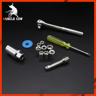 MUSCLE COW ชุดประแจบล็อก 40 ชิ้น เอนกประสงค์ สำหรับติดบ้าน และรถ พร้อมกล่องกันกระแทกอย่างดี