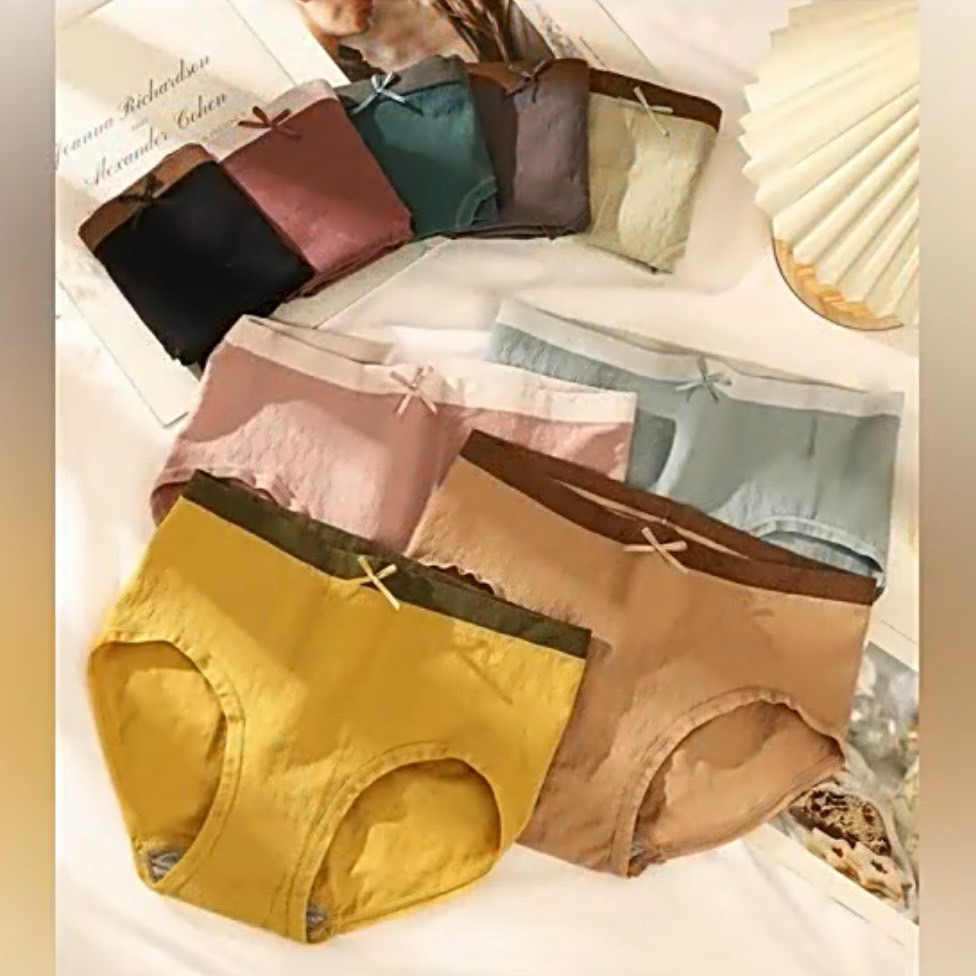 VINCHY กางเกงในผู้หญิง สีพาสเทล ผ้านุ่ม ใส่สบาย สินค้าพร้อมส่ง