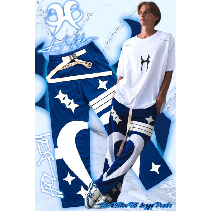 holdemdenim #holdem Dark Blue H8 baggy pants