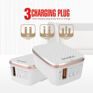 【฿69 หัวชาร์จ 18W】 BASIKE หัวชาร์จ 18W Adapter Fast Charge อแดปเตอร หัวชาร์จเร็ว For Samsung