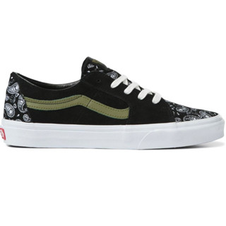 VANS SK8 LOW PAISLEY BLACK OLIVE SNEAKERS สินค้ามีประกันแท้