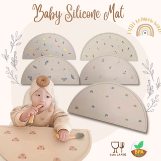 🌈⭐ แผ่นรองกันเปื้อน ผ้ากันเปื้อนเด็ก เกาหลี คุณภาพสูง ซิลิโคน Food Grade BPA free silicone bib เด็ก ทารก รอง