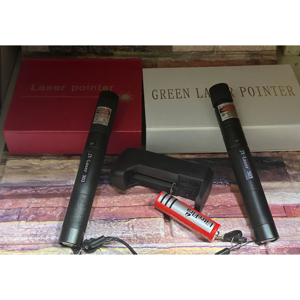 JX-Laser303 เลเซอร์ Laser pointer แสงสีเขียว แสงสีแดง  สินค้าดีราคาถูกกล่องสวย