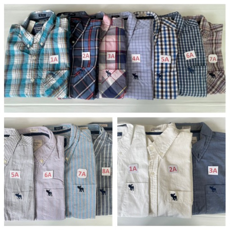 Abercrombie&Fitch เสื้อเชิ้ตแขนยาว ผู้ชาย size M