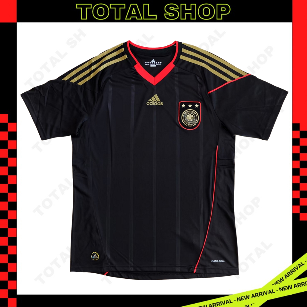 Germany 2010 Away Jersey เสื้อทีมชาติเยอรมัน เยือน ดำ 2010 เสื้อเยอรมันดำทอง