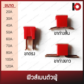 (10 ตัว/กล่อง) ฟิวส์เมนตัวผู้ ขาตรง/ขาถ่างสั้น/ขาถ่างยาว ฟิวเมนตัวผู้ ขนาด 20A, 30A, 40A, 50A, 60A, 70A, 80A, 100A, 120A