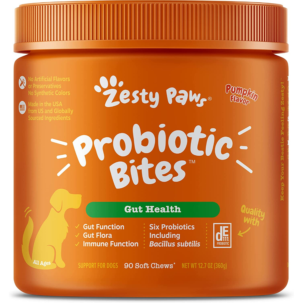 Zesty Paws Probiotic Bites ปรับสมดุลลำไส้สุนัข กระเพาะ ระบบย่อย เสริมภูมิ สบายท้อง ถ่ายปกติ