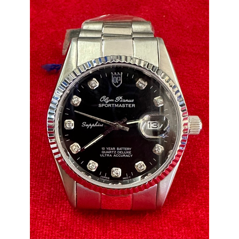 Original Product OP Sportmaster 10 Year Batter Quartz ตัวเรือนสแตนเลส นาฬิกาผู้ชาย มือสองของแท้