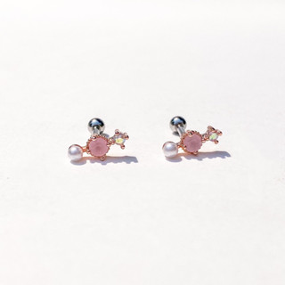 จิวต่างหูเกาหลี More Than Piercing: A174 Triple Pink Layer